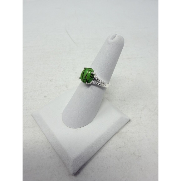 Buy Mojave Green Turquoise Solitaire Ring in Stainless Steel  Shop LC Mojave Green Turquoise Size 6 Ring in Sterling Silver 2.65 cts. 5060